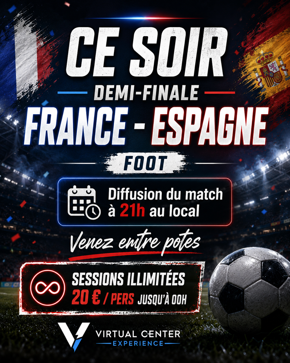 Diffusion France – Espagne ce soir au centre de simulation automobile