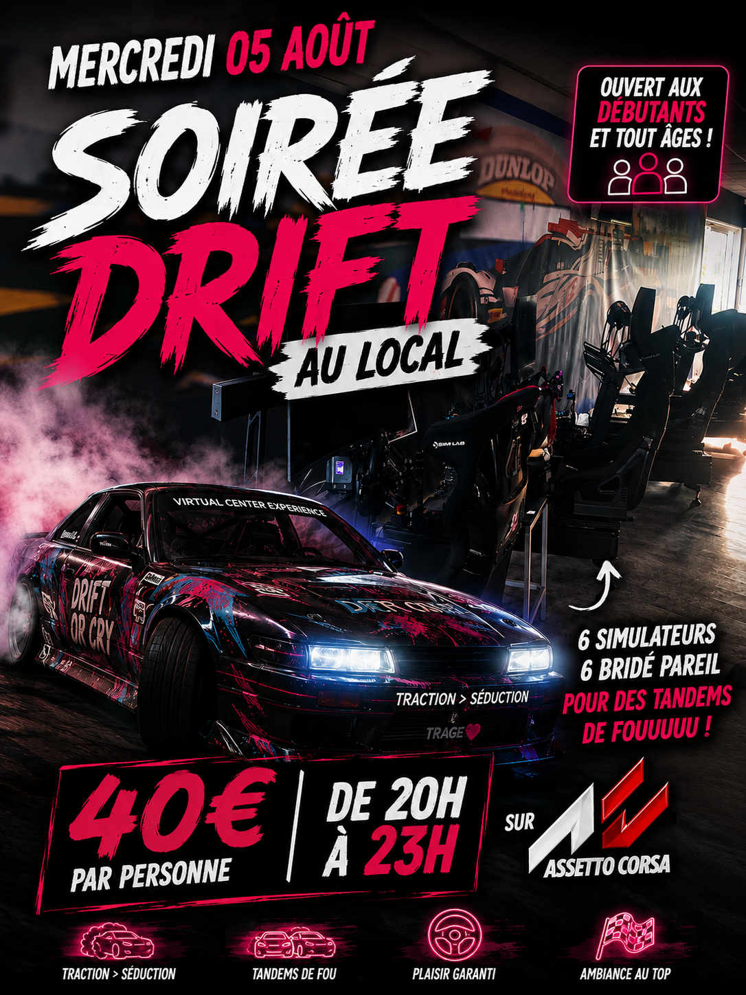 🏁 SOIRÉE DRIFT – MERCREDI 05 AOÛT 🏁