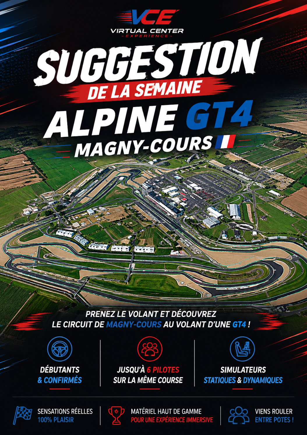 🏁 SUGGESTION DE LA SEMAINE : ALPINE GT4 À MAGNY-COURS ! 